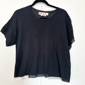 Marni Colorblock Linen T-Shirt